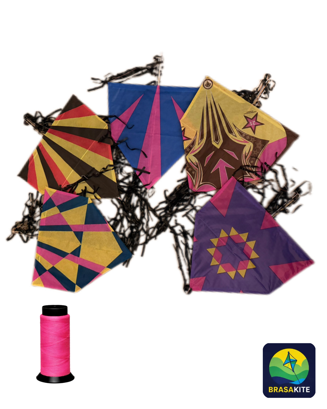 5 pipas com rabiola + 1 linha