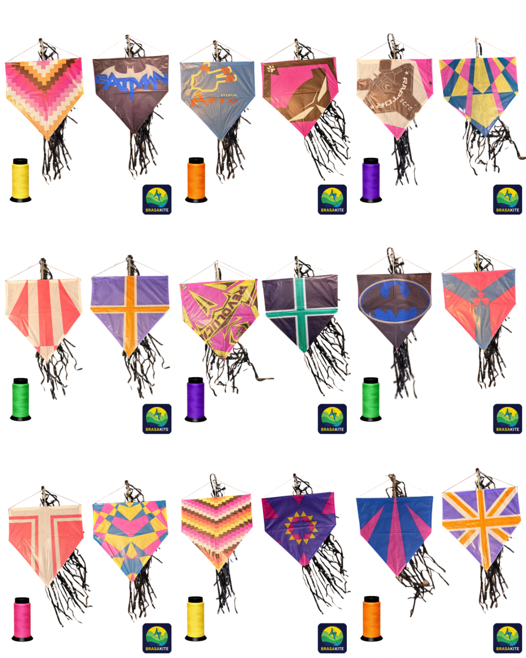 2 pipas com rabiola + 1 linha